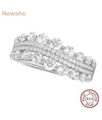 925 Sterling Silver Curved Eternity Ring with Cubic Zircon for Women Découvrez la collection