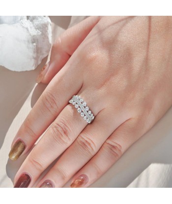 925 Sterling Silver Curved Eternity Ring with Cubic Zircon for Women Découvrez la collection