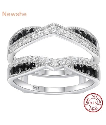 925 Sterling Silver Ring Enhancer with 5A Cubic Zircon for Women pas cher