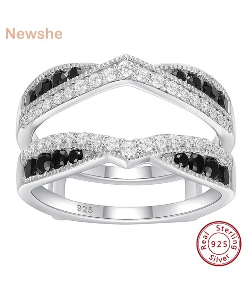 925 Sterling Silver Ring Enhancer with 5A Cubic Zircon for Women pas cher