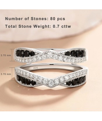 925 Sterling Silver Ring Enhancer with 5A Cubic Zircon for Women pas cher