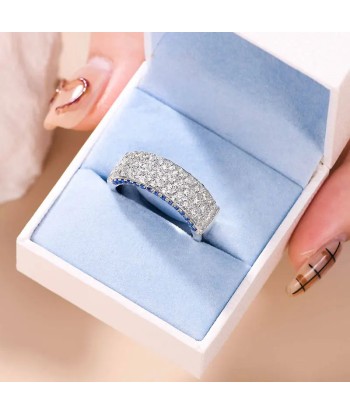 925 Sterling Silver Blue Sapphire & Cubic Zirconia Engagement Ring for Women suggérées chez