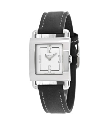 Coach Women's Silver Stainless Steel White Dial est présent 