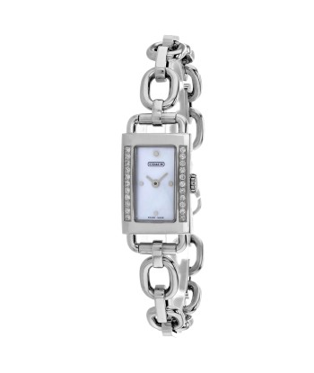 Coach Women's Mother of Pearl Silver Quartz pas cher chine