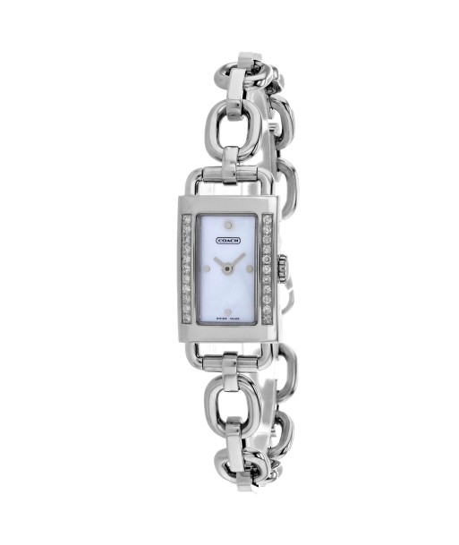 Coach Women's Mother of Pearl Silver Quartz pas cher chine