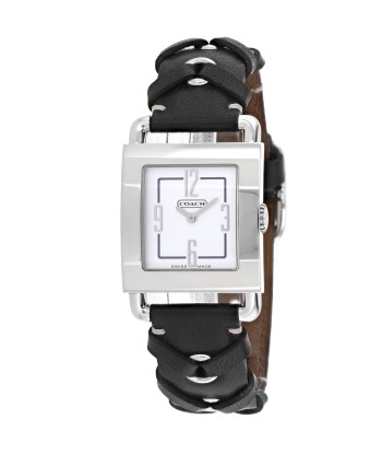 Coach Women's Black Leather Silver Quartz Découvrez la collection