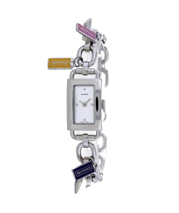 Coach Women's Silver Stainless Steel White Dial suggérées chez