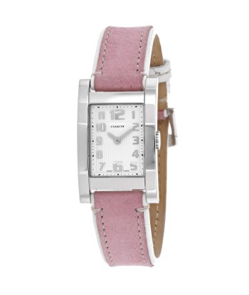 Coach Women's Pink Leather Silver Quartz français