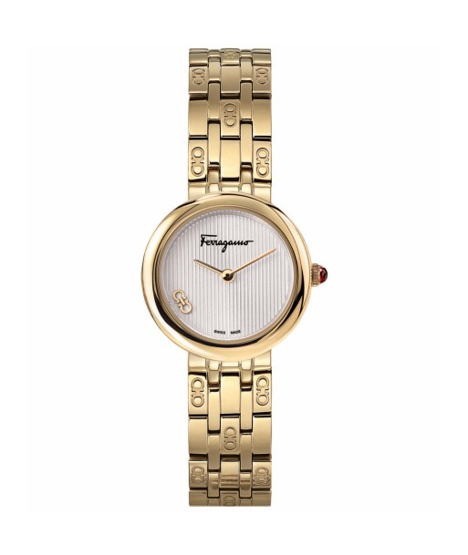 Salvatore Ferragamo Women's Gold Steel Silver Dial de votre