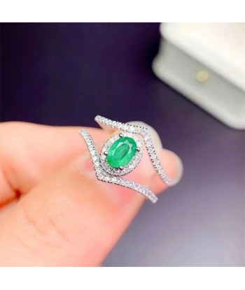 925 Silver Emerald and Ruby Ring for Women votre