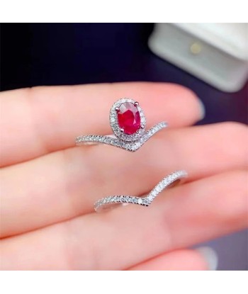 925 Silver Emerald and Ruby Ring for Women votre