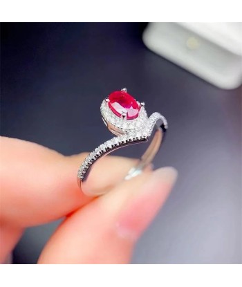 925 Silver Emerald and Ruby Ring for Women votre