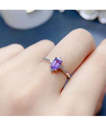 Sterling Silver Amethyst Ring for Female paiement sécurisé