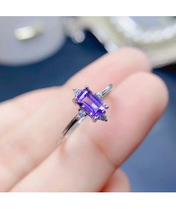 Sterling Silver Amethyst Ring for Female paiement sécurisé