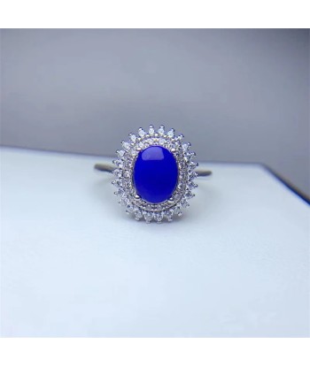 Sterling Silver Lapis Lazuli Wedding Ring for Women une grave pollution 