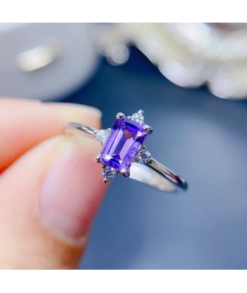 Sterling Silver Amethyst Ring for Female paiement sécurisé