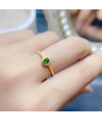 925 Silver Diopside Ring with Certificate for Ladies Toutes les collections ici