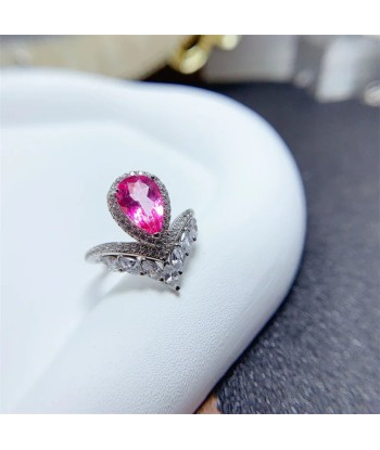 Sterling Silver Pink Topaz Ring for Women 50-70% off 