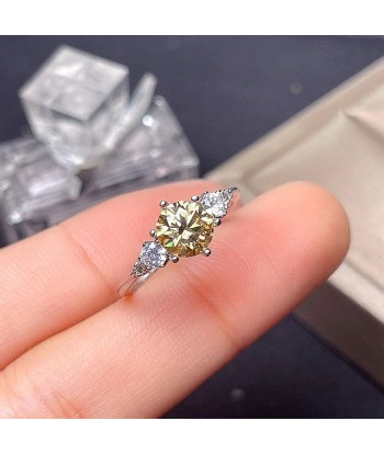 Sterling Silver Yellow Moissanite Wedding Ring for Women outlet