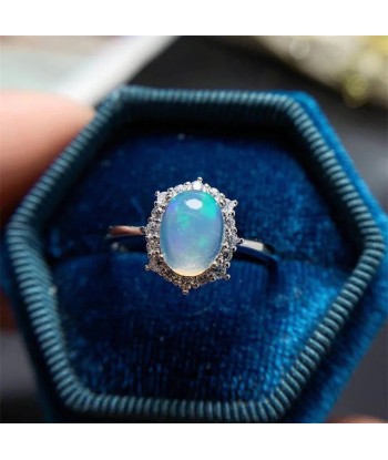 Sterling Silver Opal Ring for Women de la marque