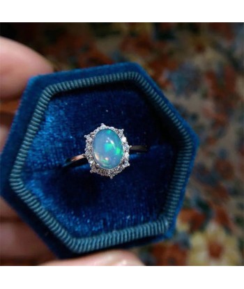 Sterling Silver Opal Ring for Women de la marque