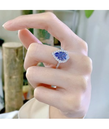 Sterling Silver Tanzanite Ring for Women d'Europe débarque