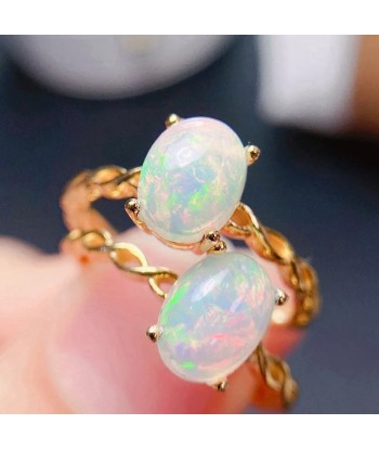 sterling silver 6x8mm opal ring for women store