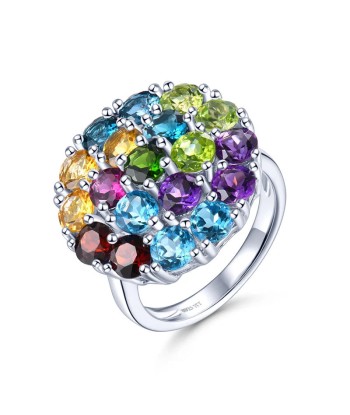 925 Sterling Silver Gemstone Ring for Women Faites des économies