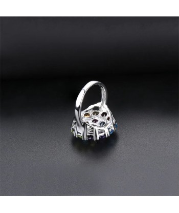 925 Sterling Silver Gemstone Ring for Women Faites des économies