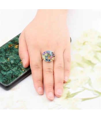 925 Sterling Silver Gemstone Ring for Women Faites des économies