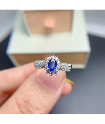 925 Silver Natural Sapphire, Emerald & Ruby Ring for Women sélection de produits