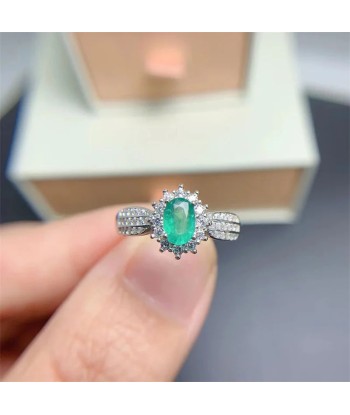 925 Silver Natural Sapphire, Emerald & Ruby Ring for Women sélection de produits