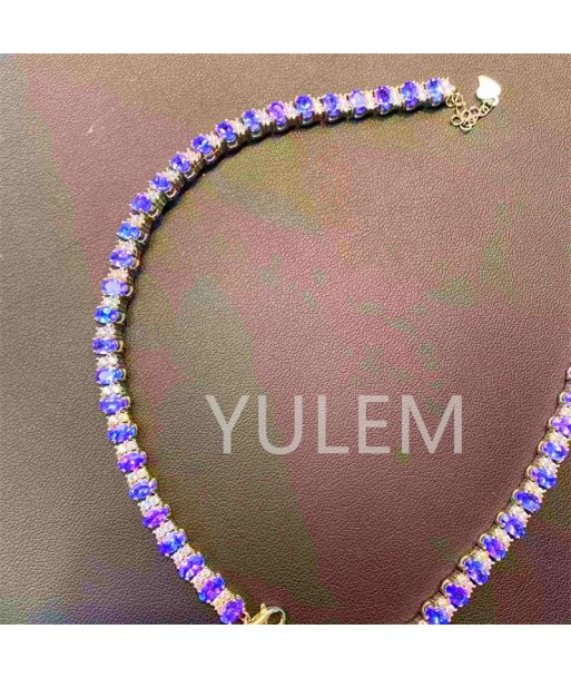 925 Sterling Silver Tanzanite Bracelet, 0.54ctw, Simple and Luxurious for Women hantent personnes