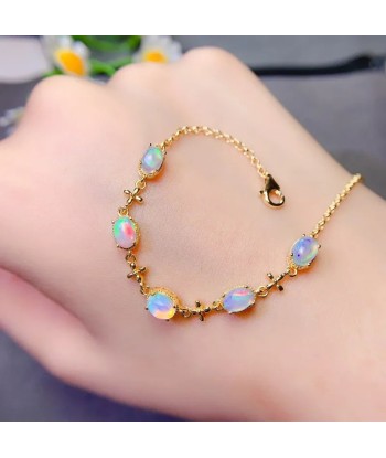 925 Sterling Silver Natural Opal Bracelet for Women online