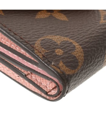 LOUIS VUITTON Monogram Portofeuil Zoe Rose Ballerine M62933 Womens Canvas Tri-Fold Wallet Fin de série