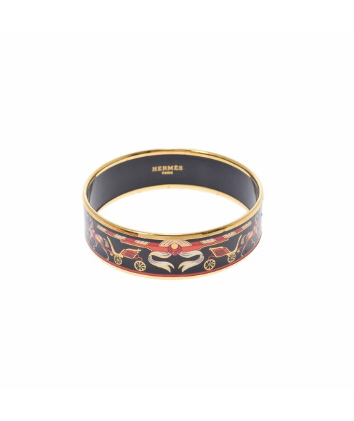 HERMES Hermes Emayle GM carriage pattern black unisex GP bangle 50-70% off 