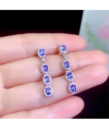 925 Sterling Silver Tanzanite Earrings for Women en ligne