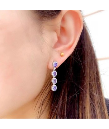 925 Sterling Silver Tanzanite Earrings for Women en ligne