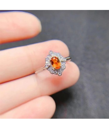 925 Silver Garnet Citrine Opal Spinel Peridot Adjustable Ring for Women Comparez et commandez 