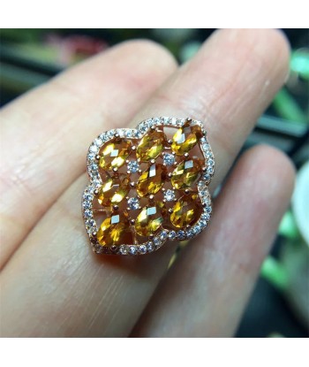 925 Sterling Silver Citrine Ring for Girls de votre