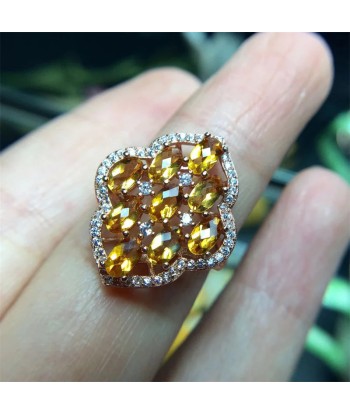 925 Sterling Silver Citrine Ring for Girls de votre