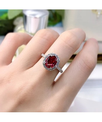 925 Silver Sapphire Blue Topaz Ruby Wedding Ring for Women vous aussi creer 