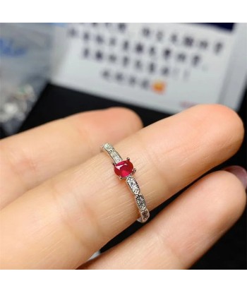 Sterling Silver Natural Ruby Sapphire Emerald .75ctw Adjustable Wedding Ring for Women livraison et retour toujours gratuits