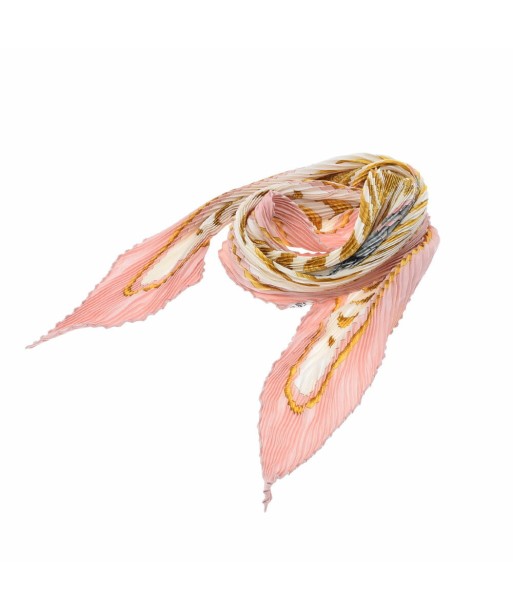 HERMES Hermes pleats scarf muffler tiger pattern light pink ladies 100% silk 2 - 3 jours ouvrés.