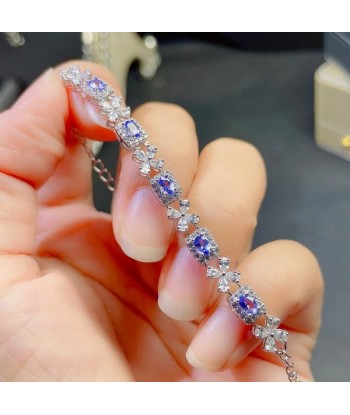 Silver Blue Tanzanite Bracelet for Girl 2023