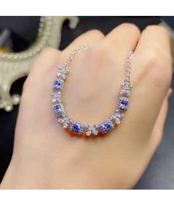 Silver Blue Tanzanite Bracelet for Girl 2023