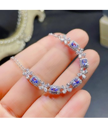 Silver Blue Tanzanite Bracelet for Girl 2023