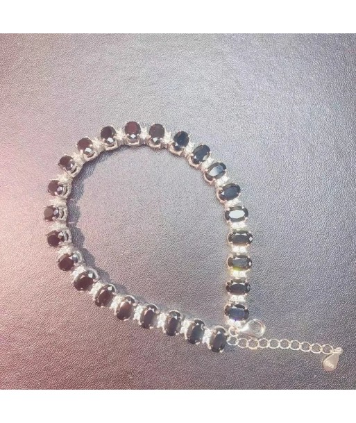 Sterling Silver Natural Spinel Bracelet for Ladies soldes