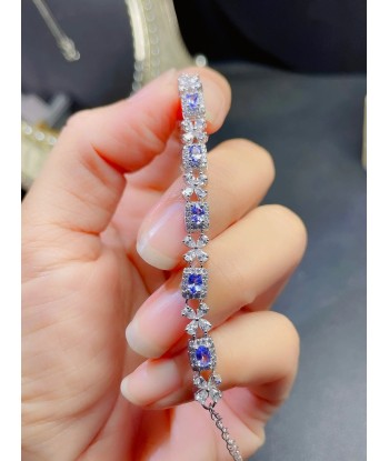 Silver Blue Tanzanite Bracelet for Girl 2023