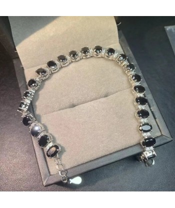 Sterling Silver Natural Spinel Bracelet for Ladies soldes